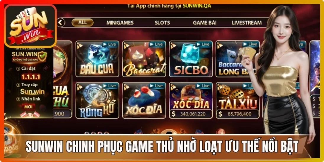 Sunwin chinh phục game thủ nhờ loạt ưu thế nổi bật